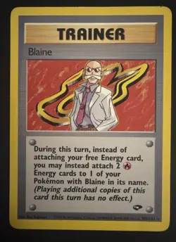 ?? Vintage Pokemon Gym Heroes, Challenge rare uncommon lot Blaine Magmar - Image 2