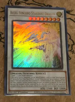 Yugioh Accel Synchro Stardust Dragon MAZE-EN019 1st Edition Ultra Rare NM - Image 1