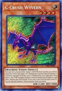 Lightly Played, English Yu Gi Oh C-Crush Wyvern - LCKC-EN021 - Secret Rare - Unl - Image 1