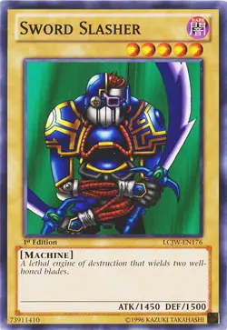 Yugioh! MP Sword Slasher - LCJW-EN176 - Common - 1st Edition Moderately Played, - Image 1
