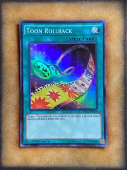 Yugioh Toon Rollback DRL2-EN024 Super Rare 1st Ed LP - Image 1