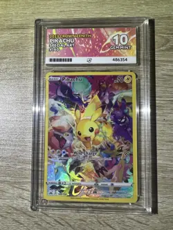 Pikachu 160/159 Special Art Rare Crown Zenith Graded Card - ACE 10 Gem Mint - Image 1