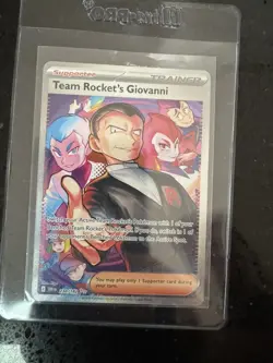 Pokemon TCG Trainer Card Destined Rivals Team Rocket's Giovanni 238/182 - Image 1
