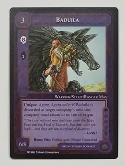 MIDDLE-EARTH CCG MECCG BADUILA DARK MINIONS MEDM DM RARE LOTR CARD - Image 1