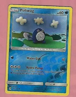 POKEMON POLIWAG REVERSE HOLOGRAM CARD NRMT-MT - Image 1