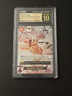 Honesty Impact OP11-018 Manga Alternate Art One Piece Card CGC Pristine 10 - Image 1