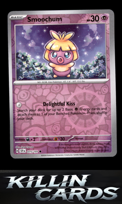 Reverse Holofoil Smoochum 075/191 Pokemon Common SV08: Surging Sparks Card NM - Image 1