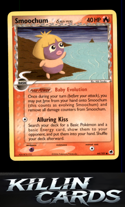 Smoochum (Delta Species) 64/101 Pokemon Common Dragon Frontiers Card LP - Image 1