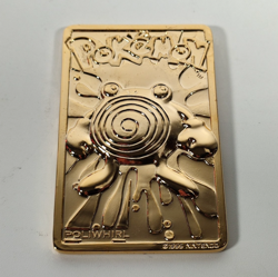 Pokemon #61 Poliwhirl Burger King 23k Gold Plated Trading Card & Pokeball 1999 - Image 2