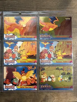Pokemon Topps 1999 PIKACHU'S VACATION Movie - Lot of 6 Cards - 3 Holos - Image 2