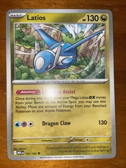 Pokemon TCG Latios Card Mega Evolutions MEG 101/132 2025 NM - Image 1