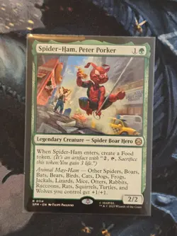 MTG Spider-Ham, Peter Porker 0114 Marvel's Spider-Man Regular Rare Legendary - Image 1