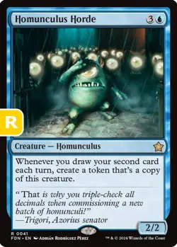 MTG Homunculus Horde Foundations Rare Creature - Homunculus NM - Image 2