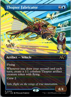 Magic the Gathering Thopter Fabricator Borderless Aetherdrift MTG Free Shipping! - Image 1