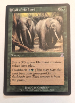 Magic Mtg Time Spiral Timeshifted Call of the Herd moderately played - Image 1