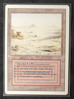 MtG Magic the Gathering Revised 1994 Edition Badlands Dual Land Lightly played - Image 1
