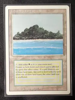 MtG Magic the Gathering Revised 1994 Edition Tropical Island Dual Land LP - Image 1