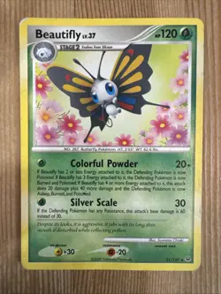 Beautifly 21/127 Pokemon Platinum Regular Rare Card DMG - Image 1