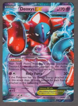 Deoxys EX BW82 Black Star Promo - Full Art Team Plasma - Pokemon Card 2013 NM - Image 1