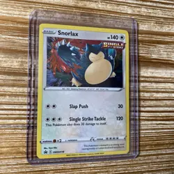 2021 Snorlax SWSH119 Pokemon Holographic Rare Black Star Promo Card Near Mint - Image 1