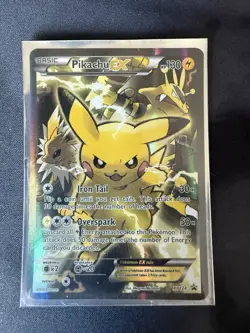 Pokemon TCG Pikachu EX XY124 Holo Promo Card - Image 1