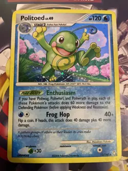 Politoed Holo Rare Pokemon TCG Card Legends Awakened 12/146 LP - Image 4