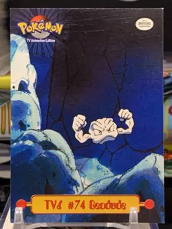 Geodude TV6 #74 Non Holo 1999 Pokemon Topps TV Animation Puzzle Card LC 9B - Image 1