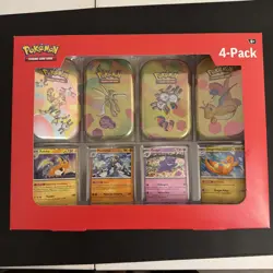 Pokemon 151 (4 Mini Tins + 4 Promo Cards Bundle Pack #2) Pokemon - SEALED - Image 1