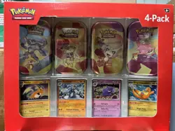 Pokemon 151 4 Pack Mini Tins + 4 Promo Cards Sam's Club Bundle - Pack #2 - Image 1