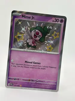 Mime Jr. #157/091 Shiny Holo Rare Paldean Fates NM/M Pokemon TCG Card - NM - Image 3