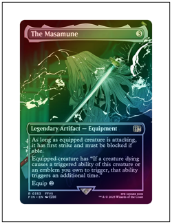 1x The Masamune, Foil Borderless Art, Final Fantasy, MTG NM - Image 1