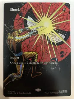 FOIL Shock (Borderless) #27 NM - MTG - Spider-Man Marvel Universe - Image 1