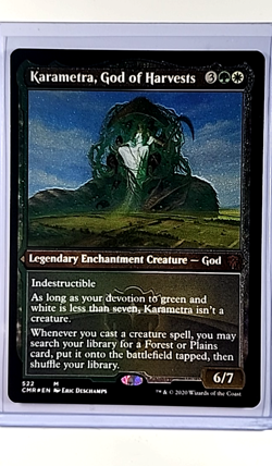 2020 MTG Magic the Gathering Commander Legends Foil Karametra God of Harvests - Image 1