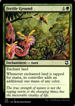 X 1 Fertile Ground NM Commander Adventures in the Forgotten Realms 158 MTG Magic - Image 1