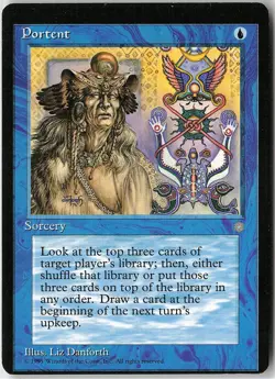 Portent (MISCUT) 90 Common Ice Age LP MTG - Image 1