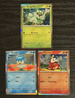 Sprigatito SVP001 Black Star Promo Quaxly Fuecoco Pokemon TCG Paldea Collection - Image 1