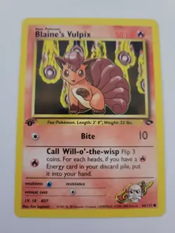 Pokemon TCG Blaine's Vulpix Gym Challenge 66/132 Regular 1st Edition Common Fire - Image 1