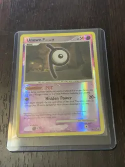 2008 Pokemon Majestic Dawn Reverse Holo Unown 33/100 LP - Image 1