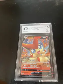 2021 Pokemon SWSH Sword & Shield Battle Styles #21 Victini V URR BCG 10 MINT!🔥 - Image 1