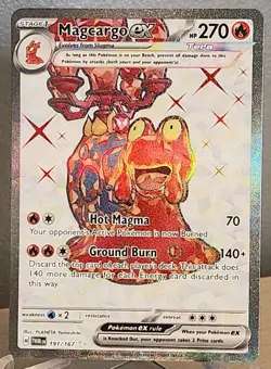 Pokemon 2024 Magcargo ex 191/167 Full Art SIR Twilight Masquerade - Image 1