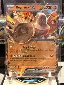 Pokemon TCG Destined Rivals Regirock Ex 101/182 Double Rare Near Mint TZ 12R - Image 1