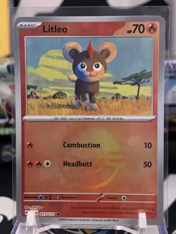 Pokemon TCG Litleo 015/131 Prismatic Evolutions Poke Ball Holo - NM 9R - Image 1