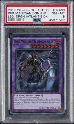 2017 1ST ED #ENA00 DARK MAGICIAN THE DRAGON KNIGHT PSA 8 - Image 1