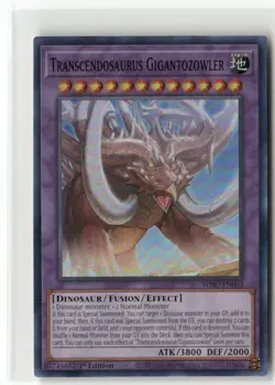 Yugioh Transcendosaurus Gigantozowler WISU-EN003 Super Rare 1st Ed NM - Image 1