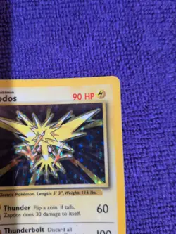 Pokemon TCG Zapdos Base Set Holo Unlimited Rare Card 16/102 ?? - Image 2