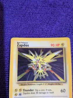Pokemon TCG Zapdos Base Set Holo Unlimited Rare Card 16/102 ?? - Image 5