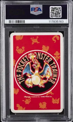 1996 POKEMON RED VERSION PLAYING CARDS ACE OF SPADES #150 MEWTWO PSA 7 - Image 2