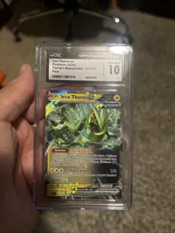 CGC 10 Iron Thorns EX 077/167 Twilight Masquerade Double Rare Pokemon Card - Image 1
