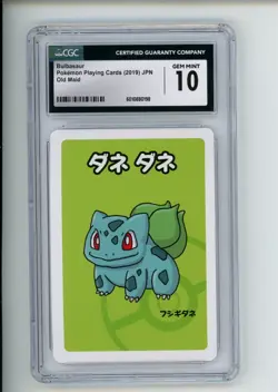 2019 Pokemon Old Maid Bulbasaur Japanese Playing Card CGC 10 GEM (198) - Image 1