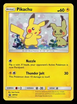Pikachu SM162 Holo Black Star Promo Pokemon Card - Image 1